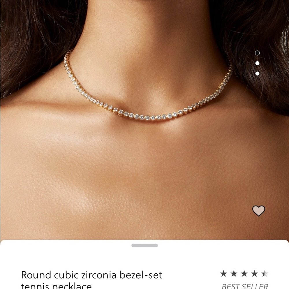 Jcrew cubic zirconia tennis necklace